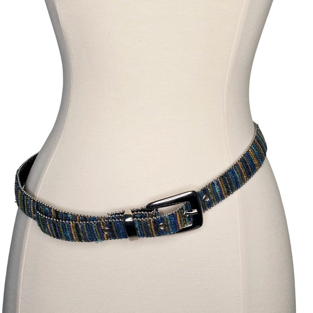Elite Fresno Woven Stripe Belt Size M Retro Vibe